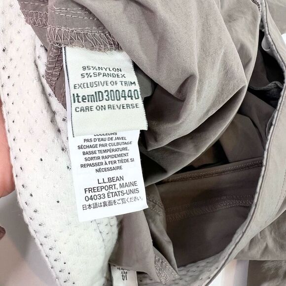 L.L. Bean Shorts Womens 14P Gray Comfort Trail Crop Pants NWT - Picture 9 of 13